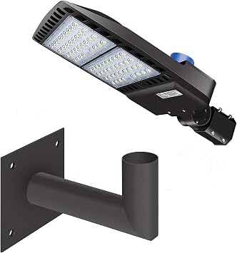 200W LED Parking Lot Lights Bundle L-Shape Square Pole Top Bracket