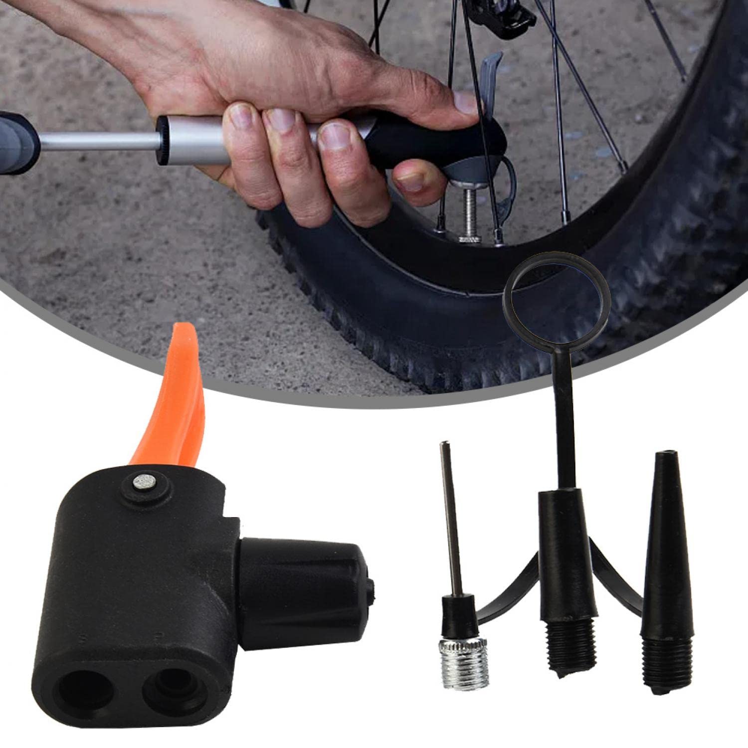 2 Teste Doppia Pompa Per Bici - Adattatore Valvola Schrader E Presta, Compatto E Universale - Foto 7