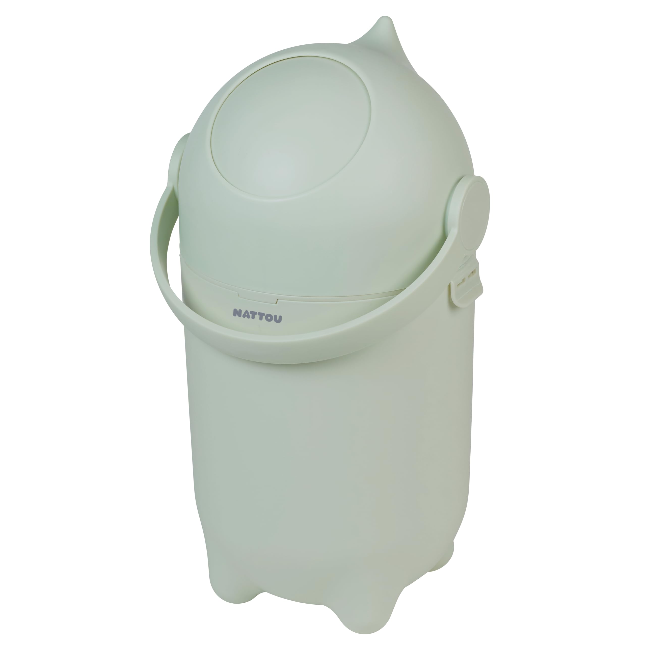 Nattou Windeleimer Dropy, Geruchsdicht, Einfaches Öffnen mit einer Hand, 49,5 x 28 cm, Polypropylen/ABS, Grün