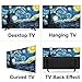 ALHBEJT TV Dust Cover TV Display Protector Dust Cover for Flat Screen TVs Waterproof, Weatherproof and Dust-Proof TV Screen Protectors (Starry Sky,58-60inch)
