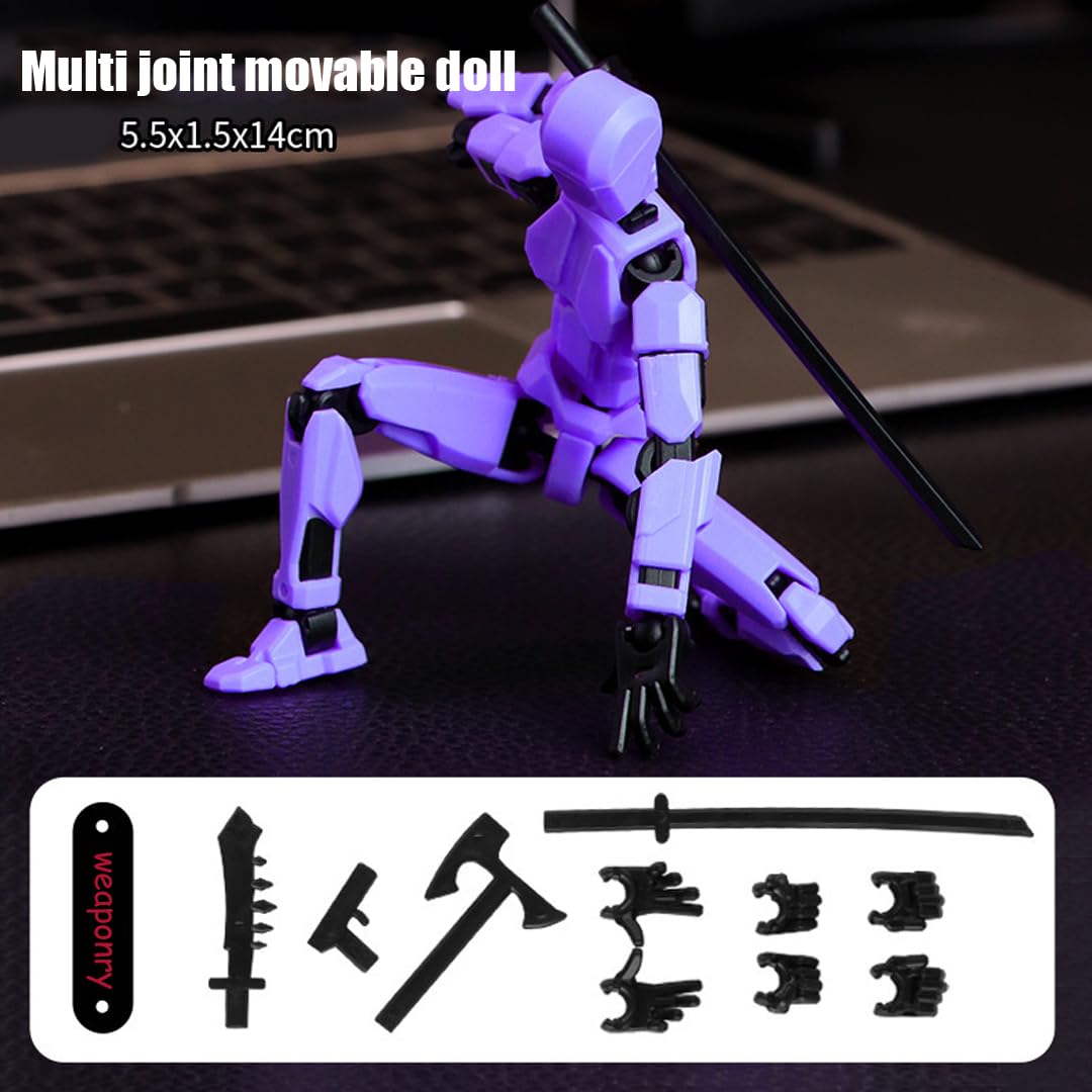 Set di action figure T-13, 5 pezzi, con stampa 3D, multi-snodato, per collezionisti e decorazioni da scrivania (5 pezzi)