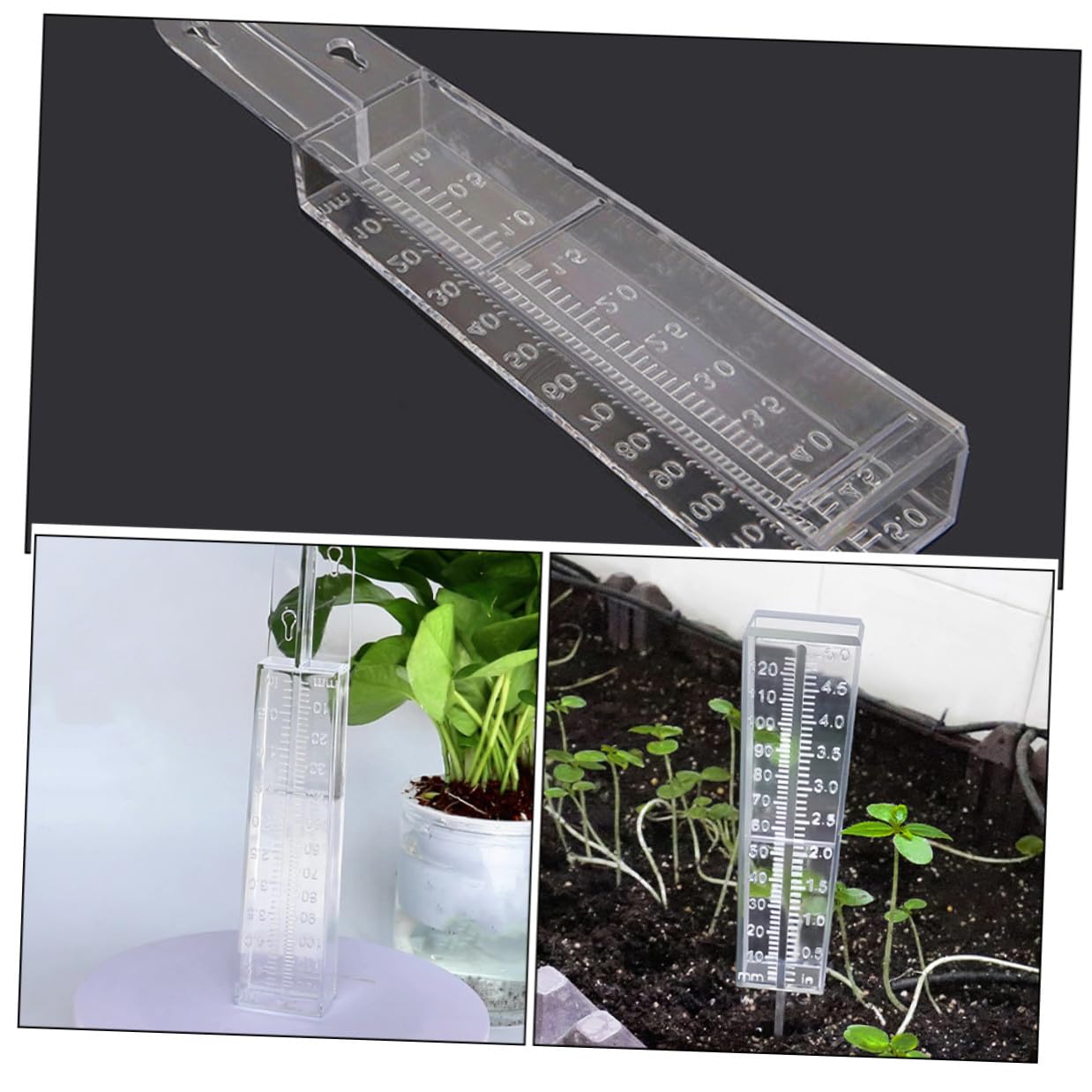 jojofuny Pluviometro da Giardino 6 Pezzi in Plastica Ps Misurazione Precisa della Pioggia Resistente alle Intemperie Design Elegante per Giardinaggio Esterno