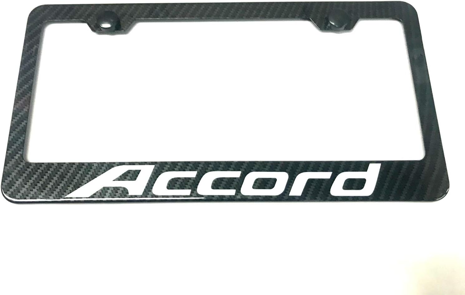 Lavnox Carbon Fiber Metal Accord License Plate Frame Tag Cover Holder Mount for Honda Accord (1)