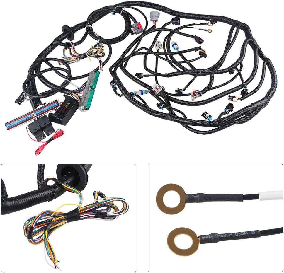 WMPHE Engine Wiring Harness Professional Standalone Wiring Harness with 4L60E Transmission Drive By Wire, with Wiring Guide Manual, Compatible with DBW LS3 Engines 4.8 5.3 6.0 2003 2004 2005 2006 2007