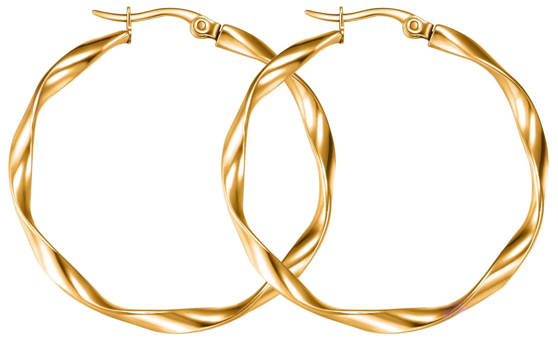 Day.berlin 4er Set Creolen 'Cleo' 18k Vergoldet – 18mm & 22mm, 316L Edelstahl, Nickelfrei