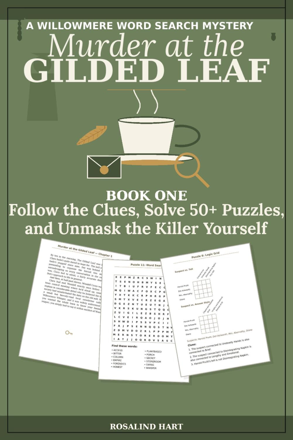 Murder at the Gilded Leaf: Follow the Clues, Solve 50+ Puzzles, and Unmask the Killer Yourself (Willowmere Word Search Mysteries)