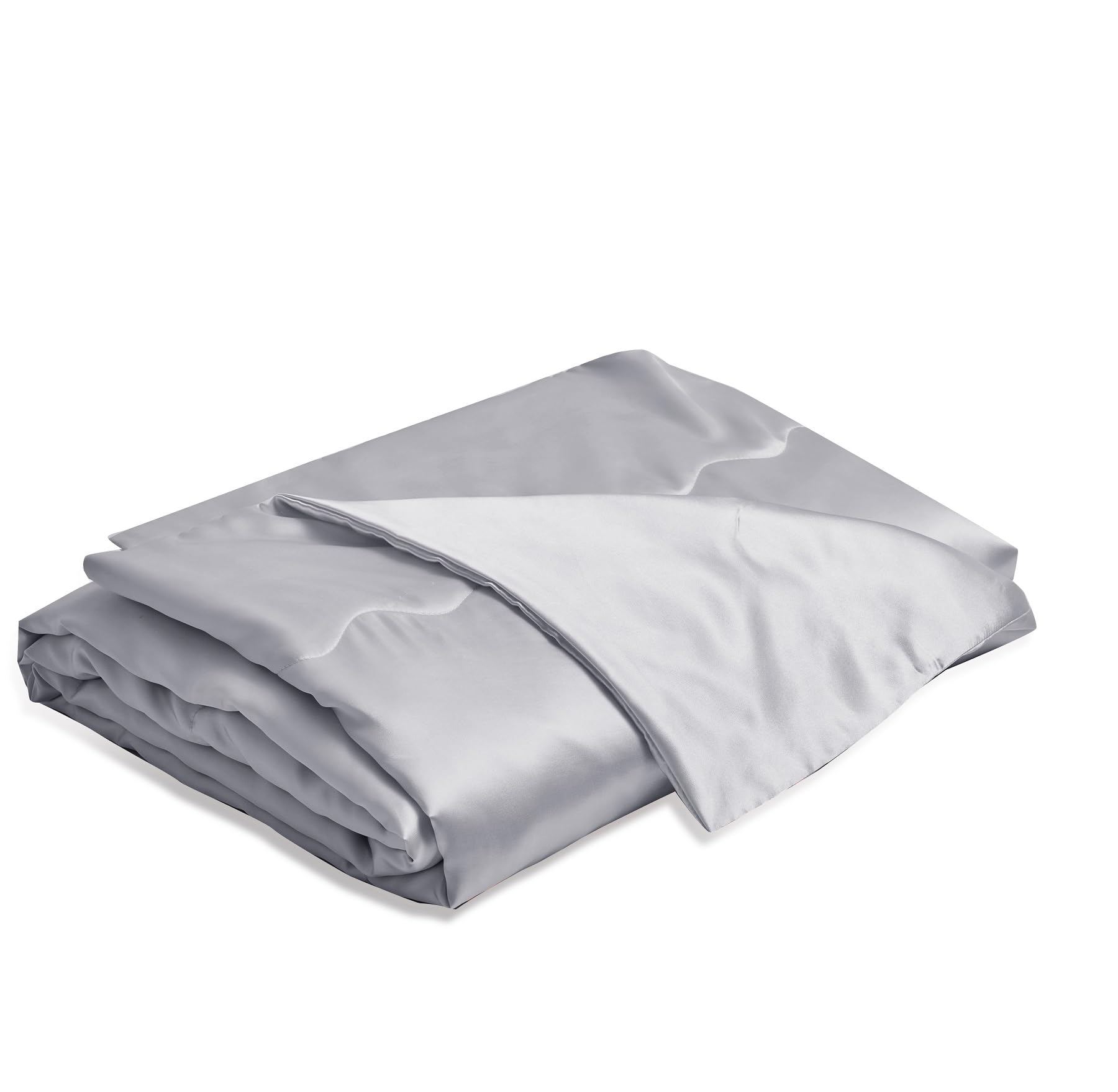 Couverture en satin gris de luxe lisse, l'élégance d'un couvre-lit soyeux 150x200