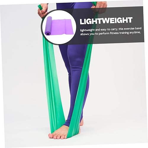 Miniatura 8 de TOYANDONA 3 bandas de resistencia moradas, ligeras, portátiles, elásticas para yoga, pilates, entrenamiento de fuerza, ballet, danza, terapia,