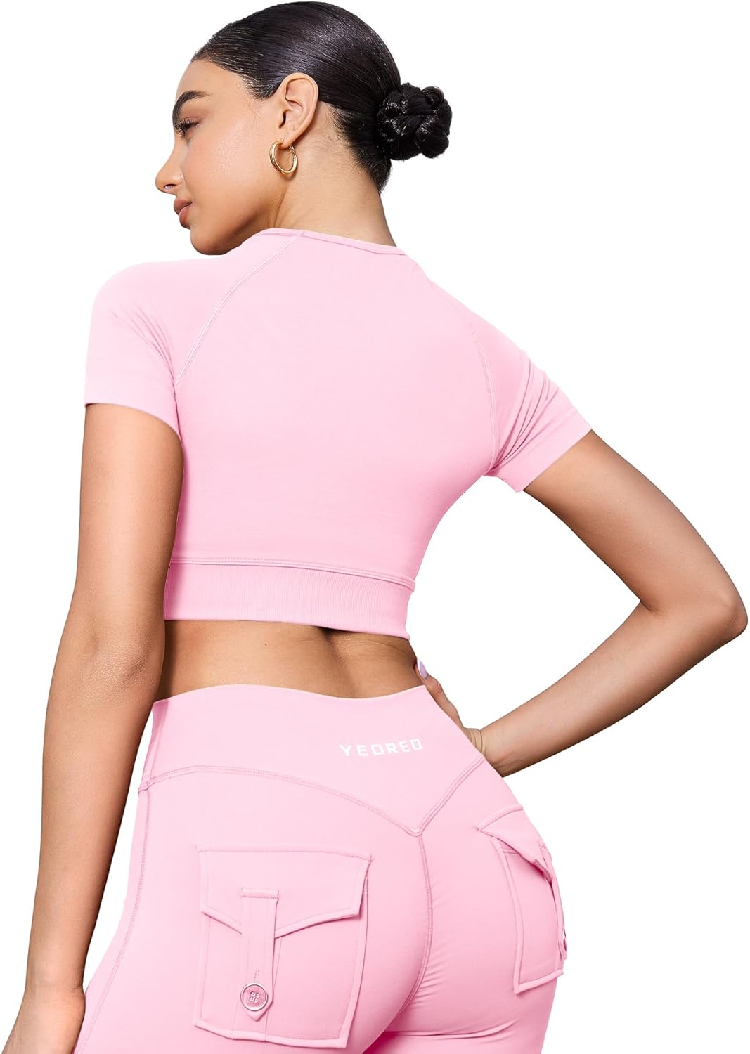 YEOREO Women's Short Sleeve Crop T-Shirt - Image 4