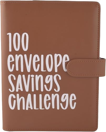 Carpeta de desafío de 100 sobres, carpeta de desafíos de ahorro, carpeta de presupuesto con sobres para efectivo, manera fácil y divertida de