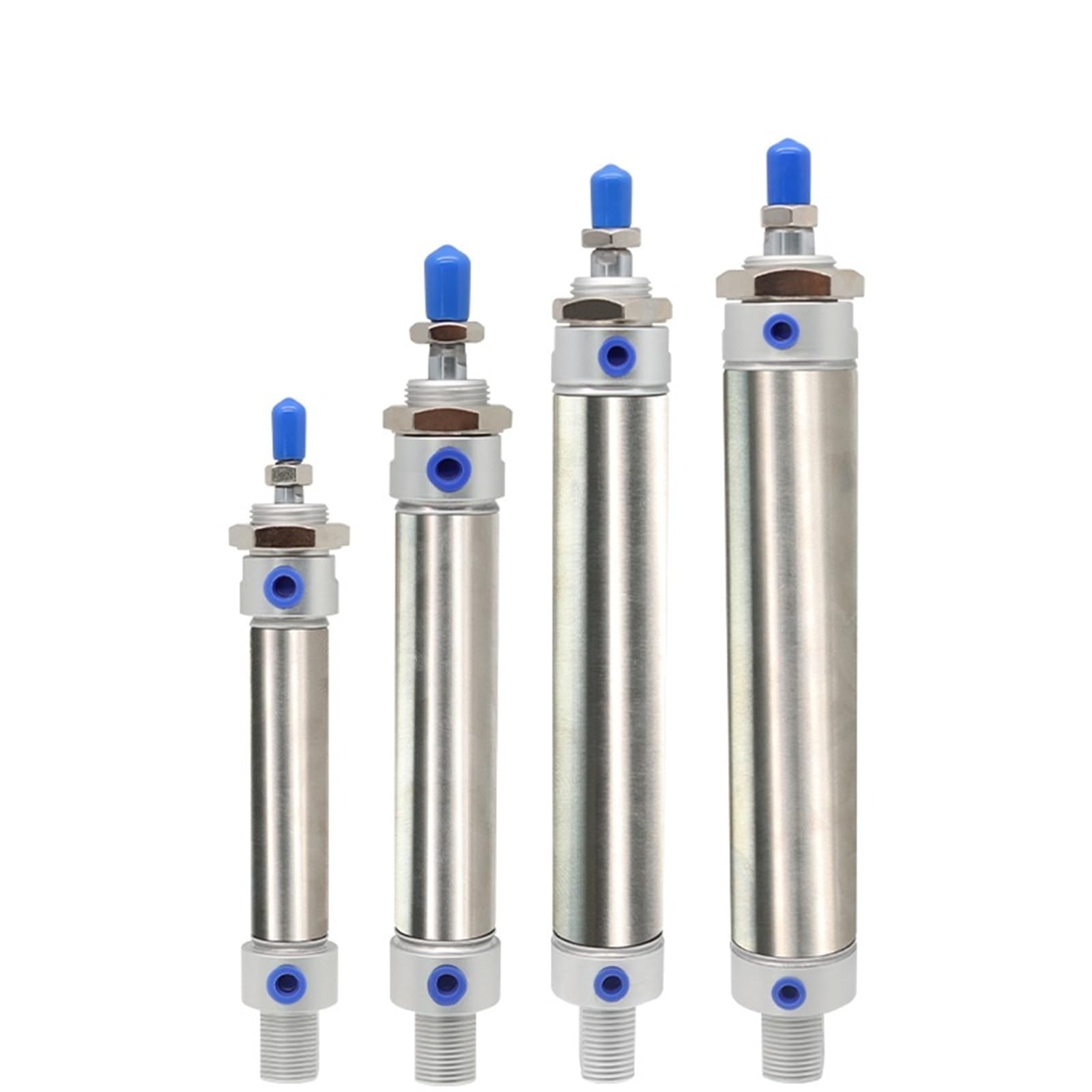 Vérin pneumatique double action en acier inoxydable alésage 25mm course 100mm