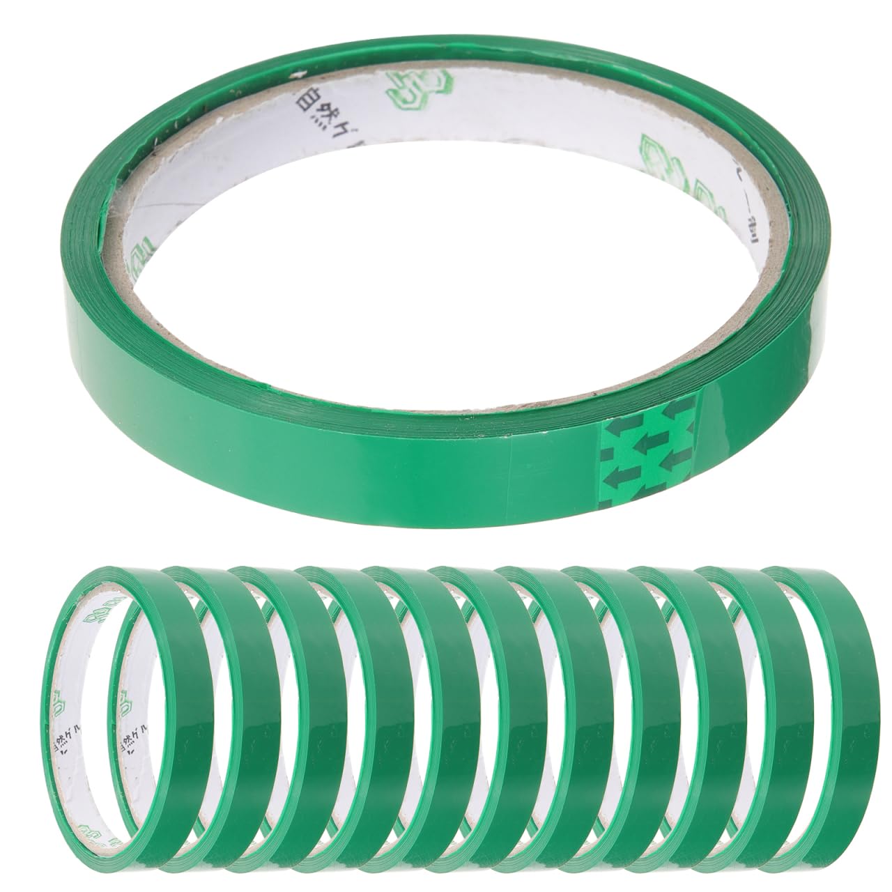 PRETYZOOM Cintas Adhesivas para Bolsas de Embalaje de PE Color Verde 24 Rollos de 38 Yardas para Sellar Bolsas de Verduras y Frutas Recambios para Máquina de Embalaje Uso Supermercados