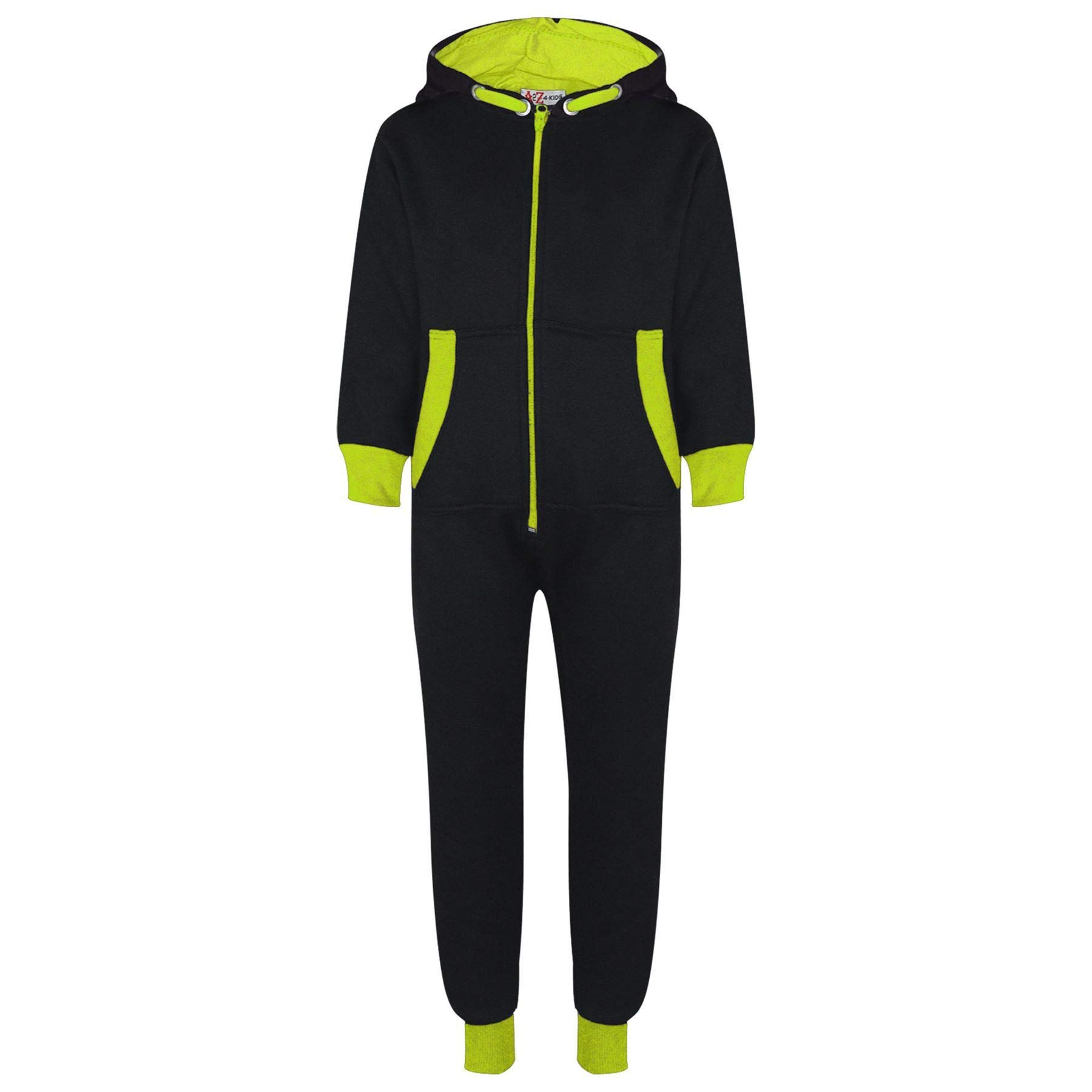 A2Z 4 Kids Onesie Contrast Fleece - Onesie 350 Neon Green 13