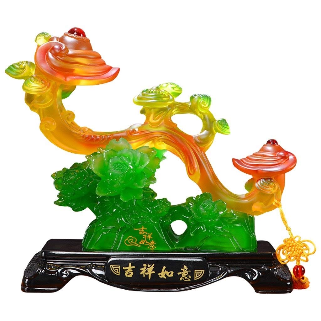 SBCGFY Feng Shui Statue,Feng Shui Ruyi Resin Statue Chinese Charm Of Prosperity Home Decoration Feng Shui Decor House Opening Gifts Blessing Gift