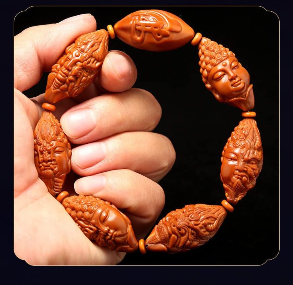 XIALON Braccialetto con nucleo vivo, 1,8 cm x 3,5 cm, in legno di noce, senza pietre preziose, Legno, Senza pietre preziose