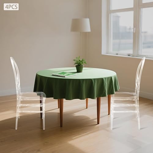 Miniatura 2 de Clear Dining Chairs Set of 8, Transparent Kitchen Dining Room Chair, Modern Acrylic Ghost Chair, Crystal Chiavari Chairs High Back for Vent Wedding