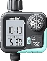 RainPoint Cycle & Soak Sprinkler Timer for Garden Hose - Automatic Programmable Watering, Rain Delay, Irrigation for Lawn Yard Outdoor