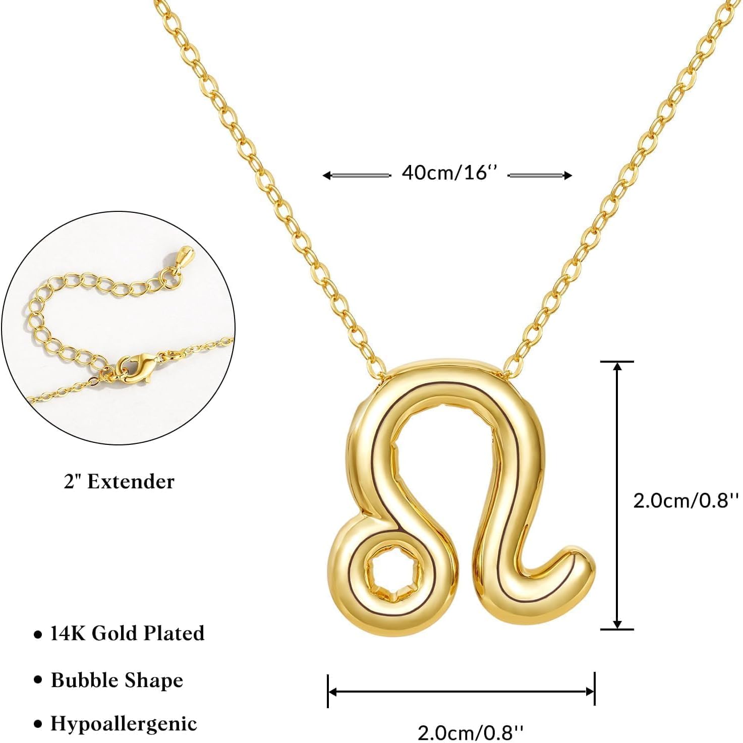 KissYan Zodiac Necklace, 14K Gold Plated Bubble Constellation Horoscope Sign Pendant Astrology Jewelry Birthday Gifts for Women - Image 7