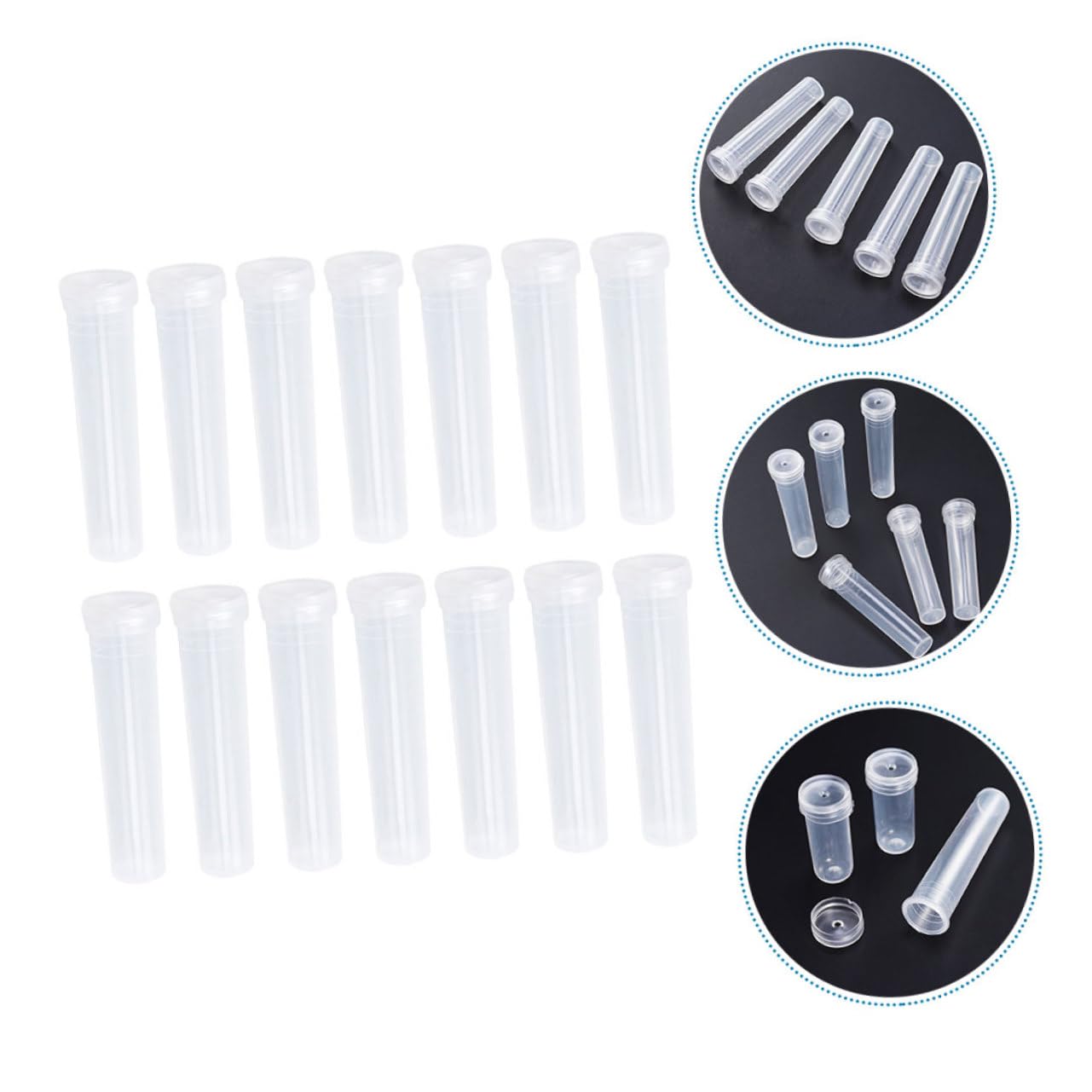 balacoo Florist Tube Set 20pcs Sunflower Water Tubes Lid Lightweight Portable for Easy Use