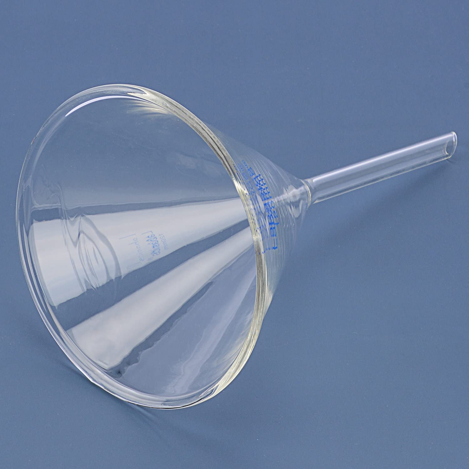 Labasics Entonnoirs en Verre, Lot de 2 Paroi Épaisse Entonnoir en Verre Borosilicaté, Tige Courte 120 mm de Diamètre, Longueur de Tige 120 mm