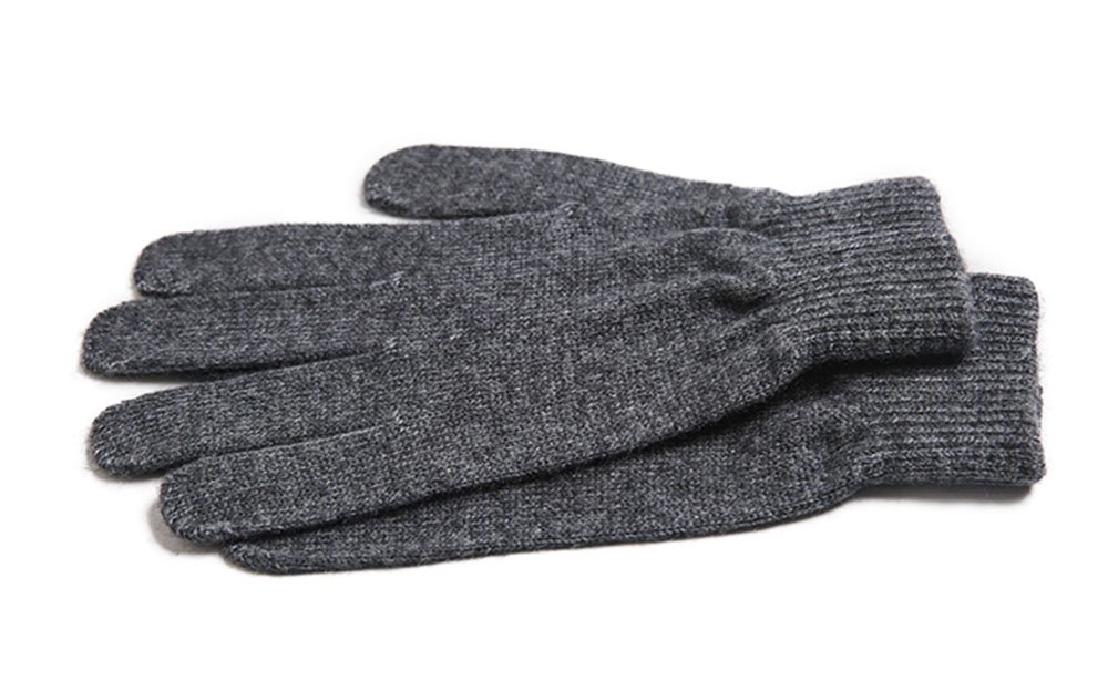 iMongol100% Pure Cashmere Men Man Full Fingers Gloves Mittens, Made in Inner Mongolian (Dark Grey)