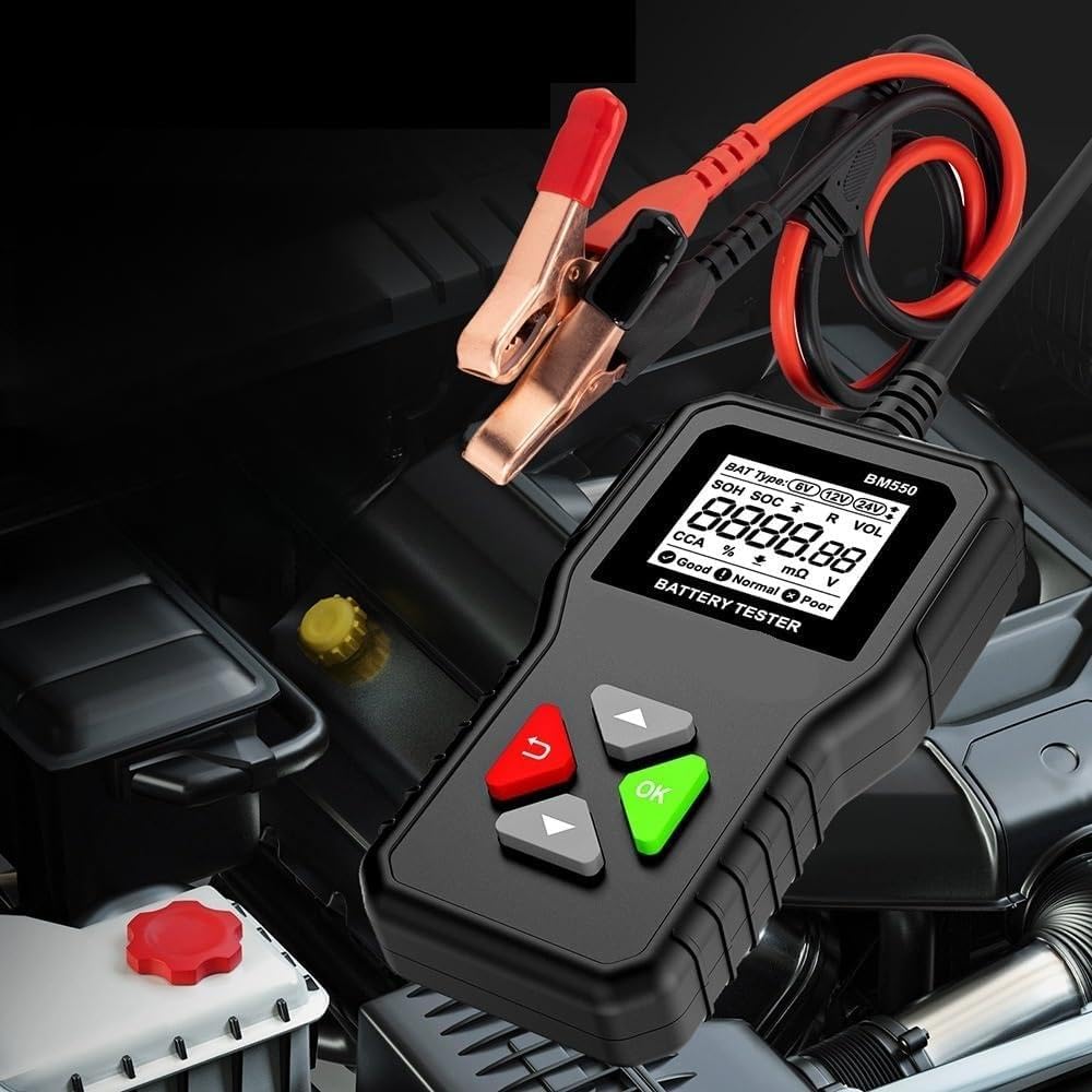 Testeur de batterie, Testeur de batterie voiture BM550 6 V 12 24 100-2000 CCA, système détect, analyseur automatique, outil PK KW208