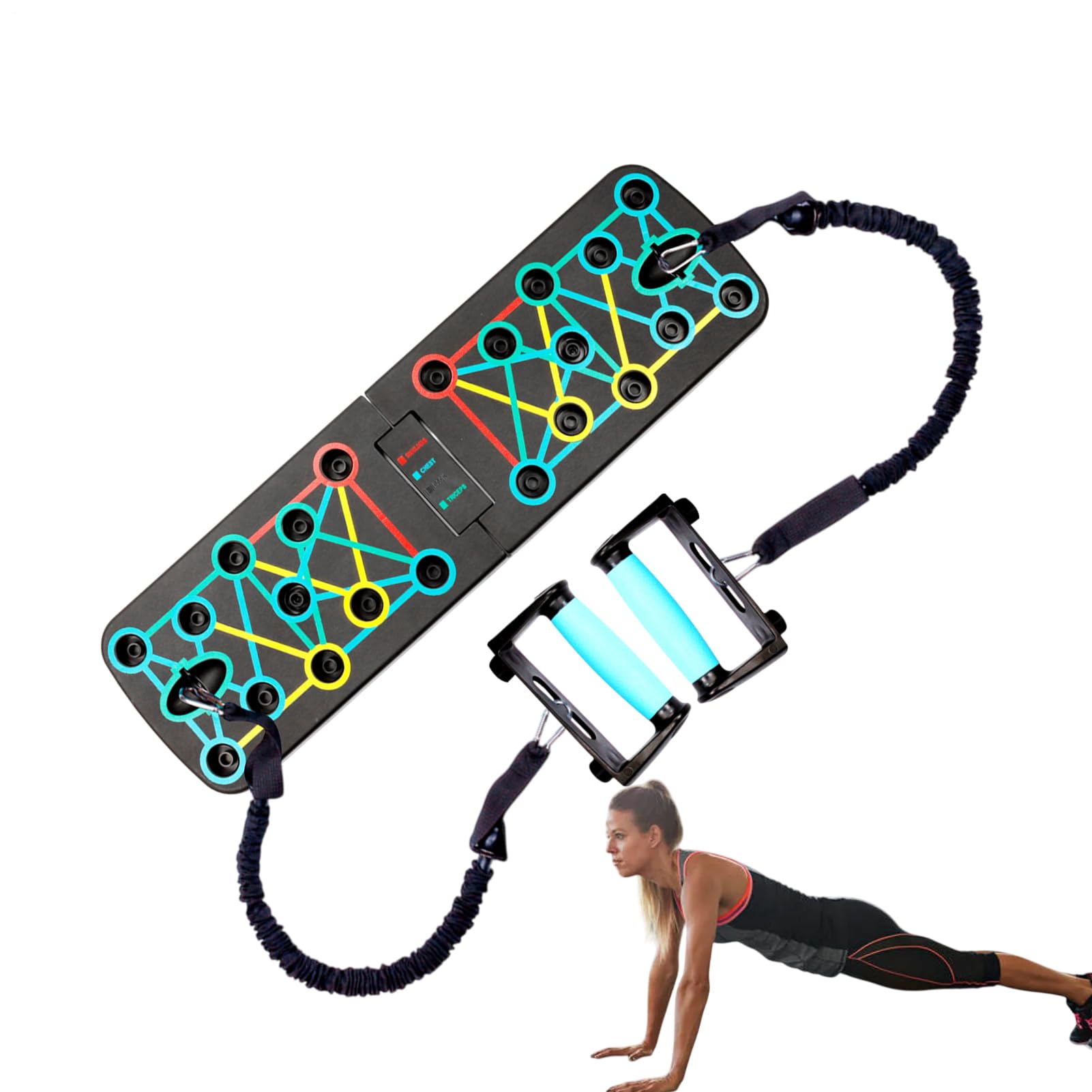 Push Up Grip Board et planche de pompes avec code couleur pour musculation - 8