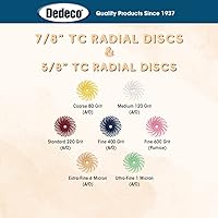 Vista 8 de Dedeco Sunburst - Discos de cerdas radiales (12 unidades, 7/8 pulgadas, curvados, grano 1400 durazno (extrafinos, 6 micrones), óxido de aluminio