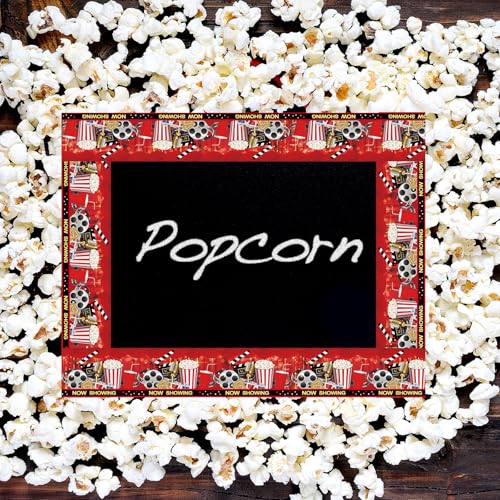 Image of Whaline 32.8Ft Movie Night Bulletin Board Border Red Black Now Showing Die Cut Trim Border Roll for Classroom Chalkboard Wall Decor