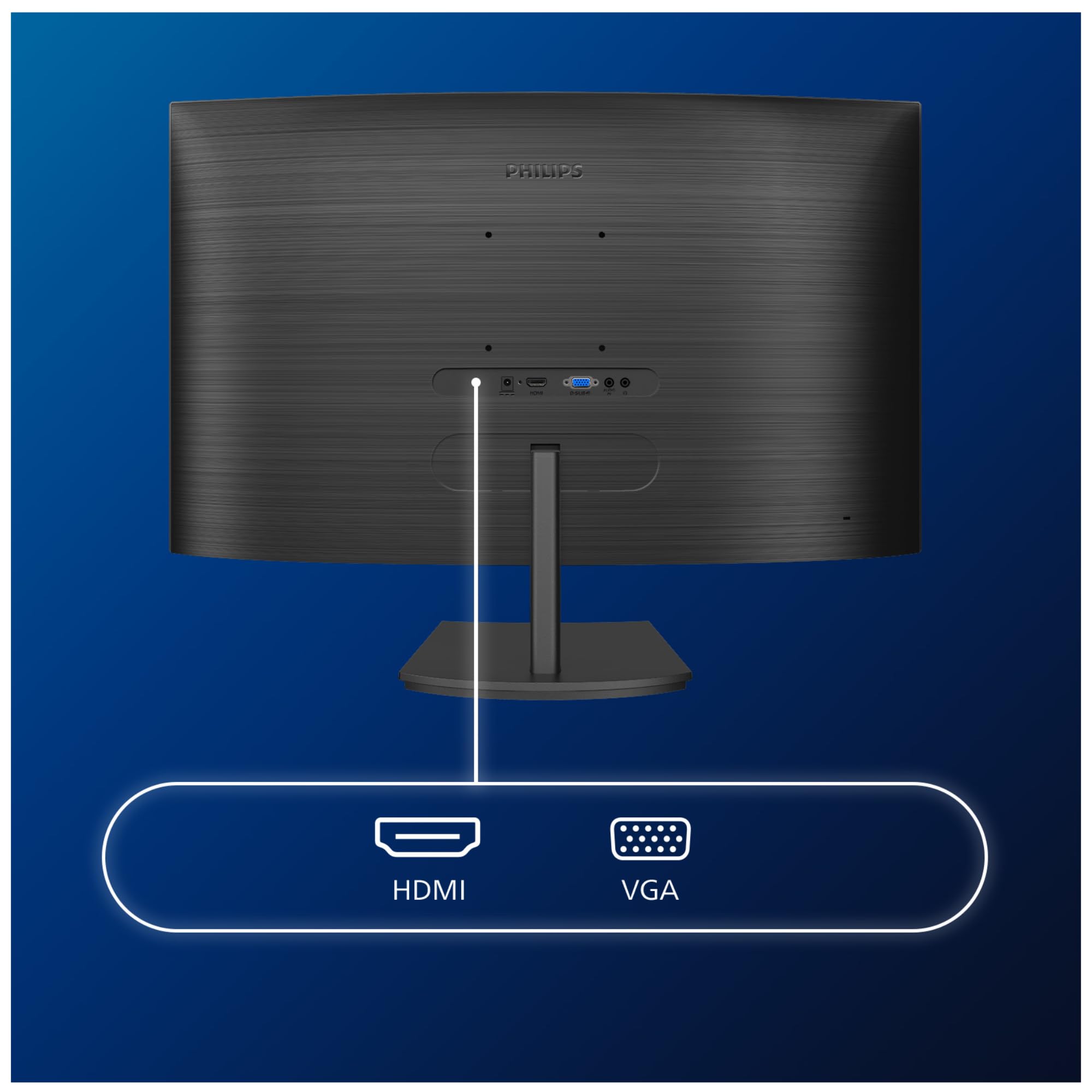 Philips 241E1SC Monitor 24 Pulgadas FHD Curvo, 75Hz, VA, 4 ms GtG (1920x1080, 1x HDMI), Negro