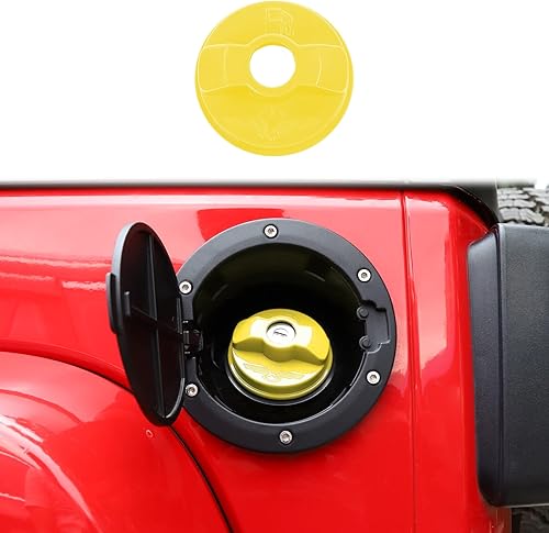 Cubierta de Moldura de Tapa de Gasolina para Wrangler Compatible con Jeep Commander 2006-2010 Jeep Wrangler JK JL 2007-2023 Accesorios Exteriores