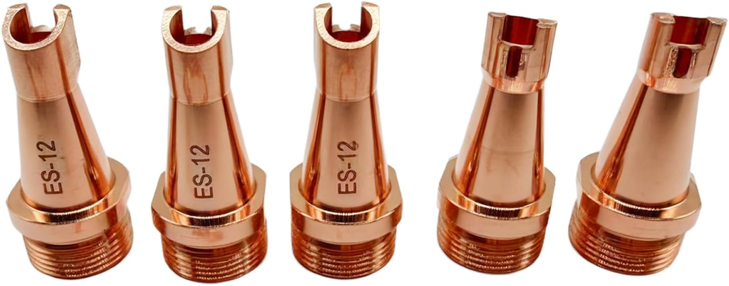 M16 Welding Nozzle 5 Pack Laser Cutting Nozzle, 35mm Height Copper Replacement Parts, Fit forLaser Welding Machine Wire Feeding Handheld Laser Welder Torch