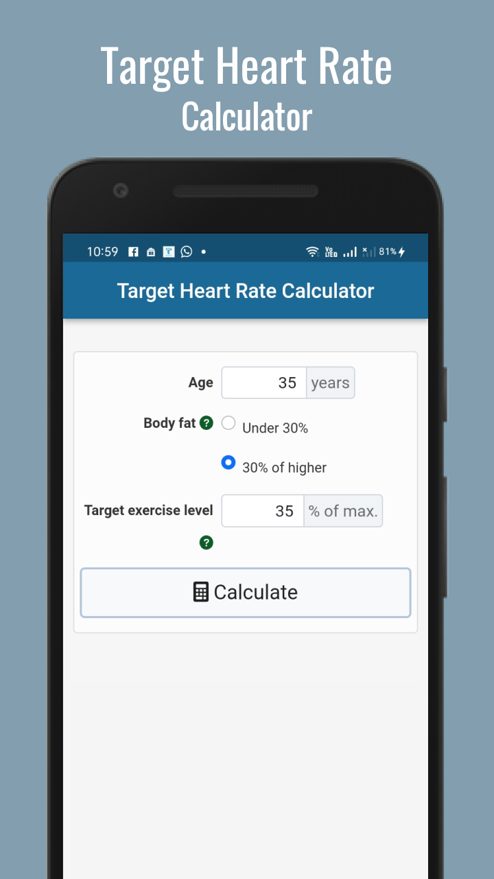 Target Heart Rate CalculatorAmazon.inAppstore for Android