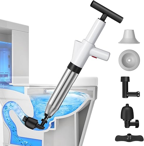 TheElves Émbolo de inodoro resistente, herramienta eléctrica de alta presión para eliminar obstrucciones, potente émbolo de baño para limpieza
