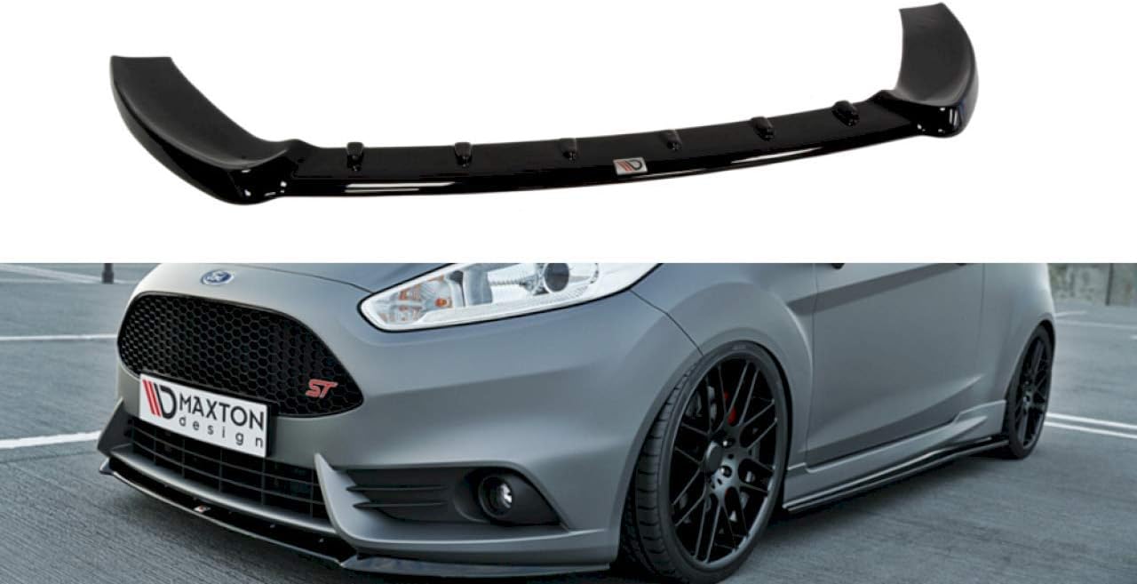 Front Bumper Lip Spoiler Compatible with Ford Fiesta MK7 ST Facelift (2013-2017) Maxton Design Splitter