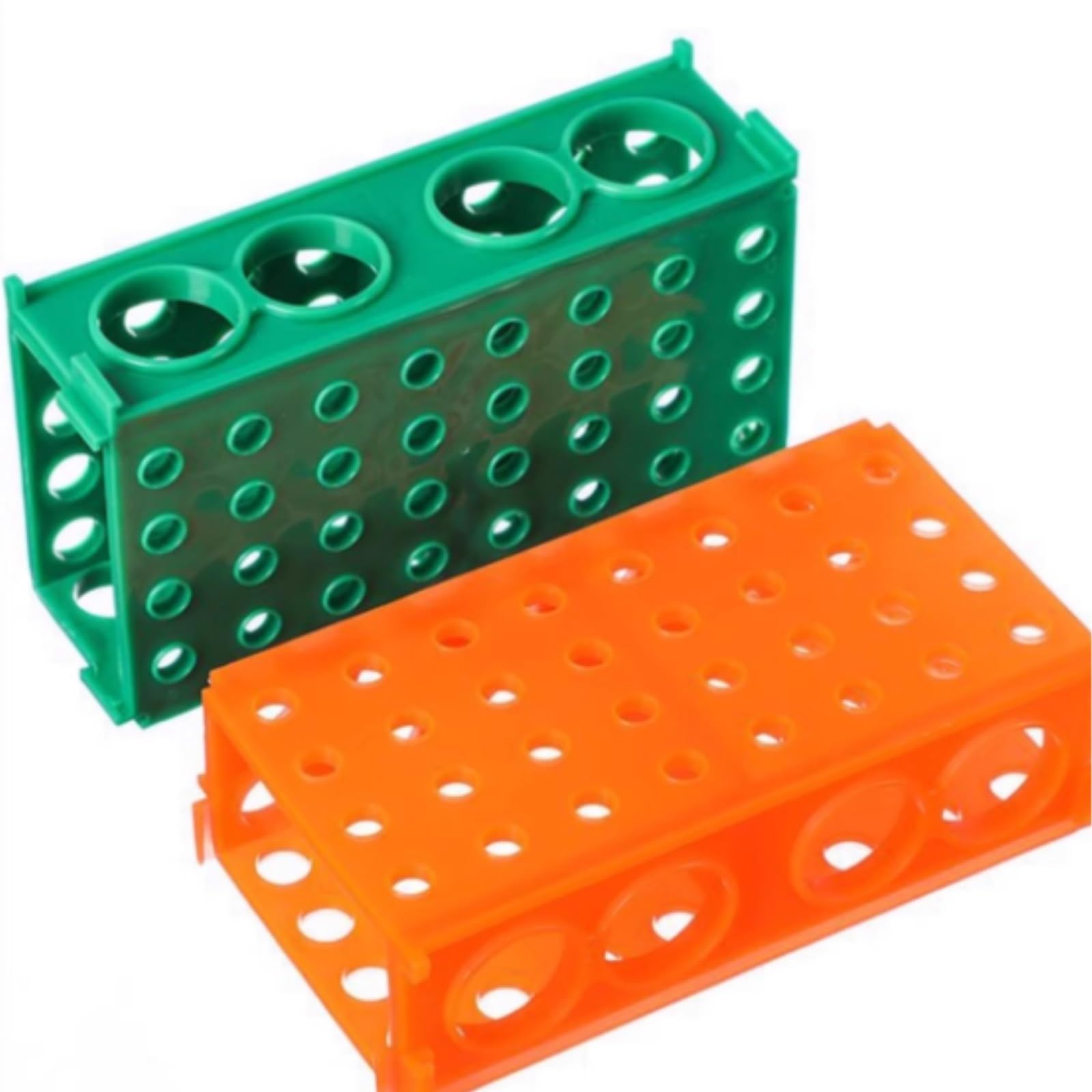 Soporte de Laboratorio Paquete De 5 Soportes Plástico For Tubos Ensayo con 4 Orificios Y Múltiples Gradilla para Tubos