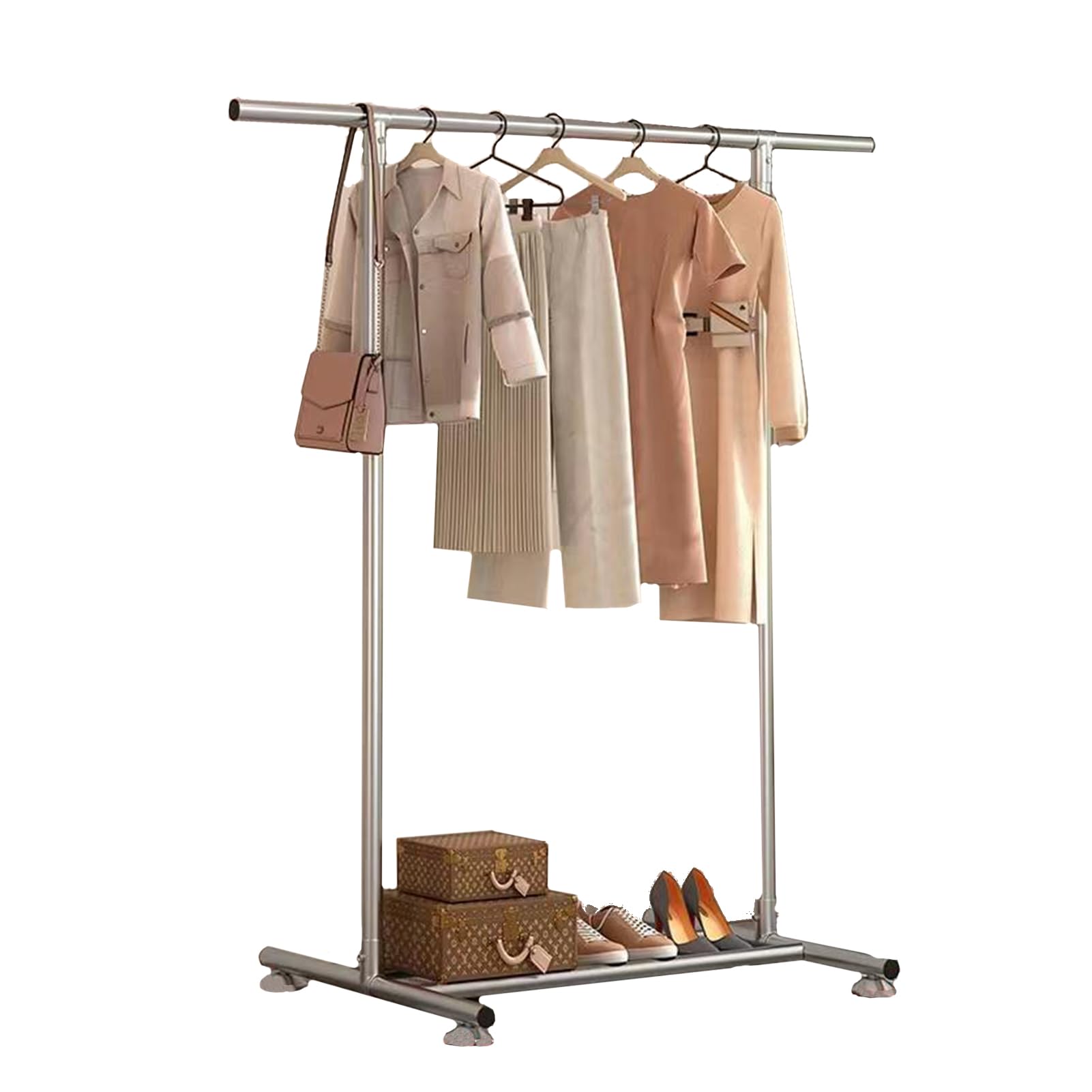 Porte-manteau moderne sur pieds en métal noir pour entrée et bureau