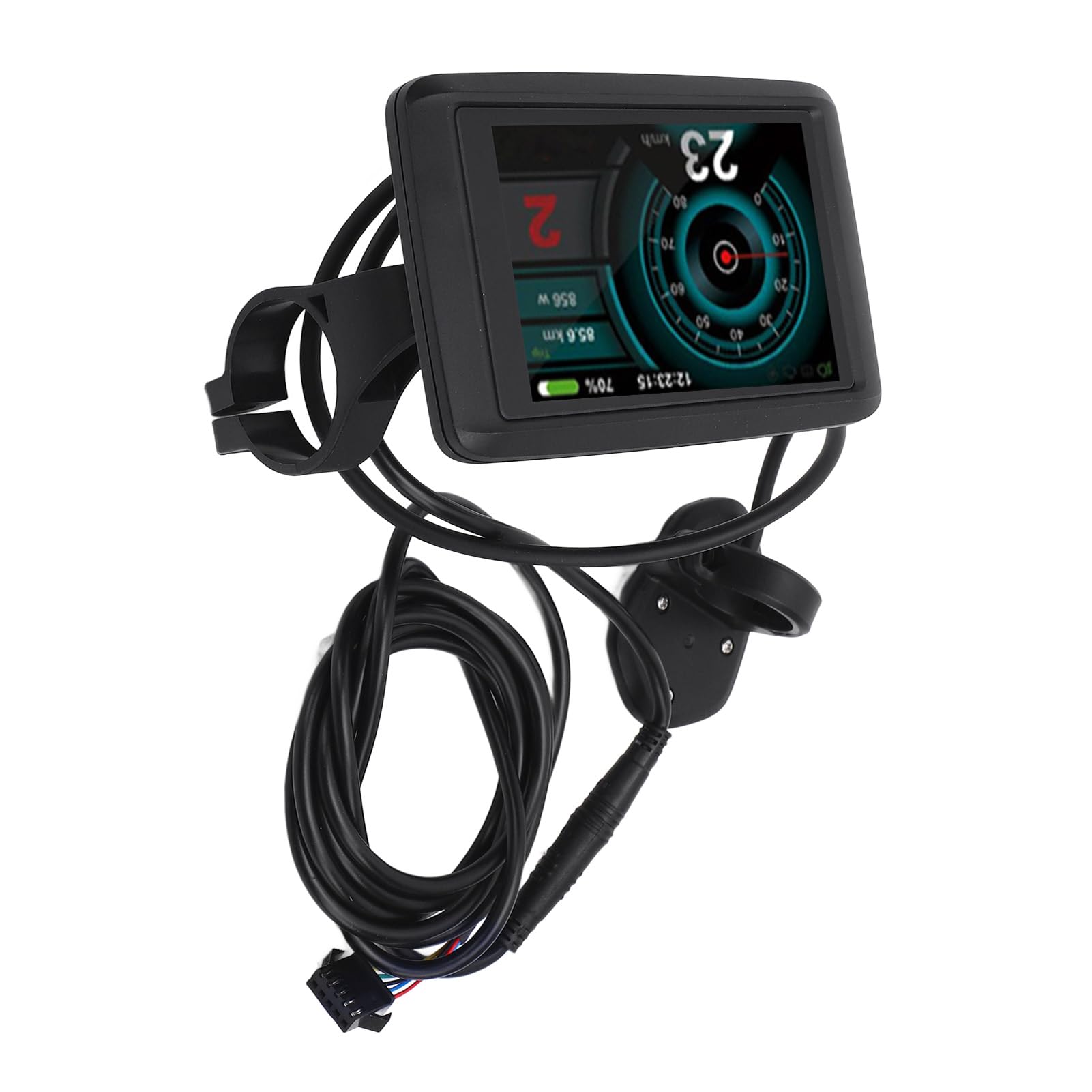 Socobeta Display LCD a Colori per Bici Elettrica Schermo TFT Durevole da 3,5 Pollici con Ricarica USB per Ciclisti di Scooter Elettrici