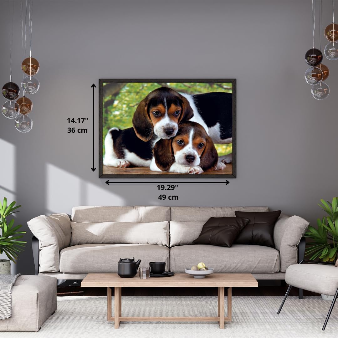 Clementoni 35536 Jigsaw Collection-Close Together 500 Pieces-Poster Included, Puzzle for Adults 14-99 Years, Gift for Men/Women, Animals, Beagle, Made in Italy, Multicolor