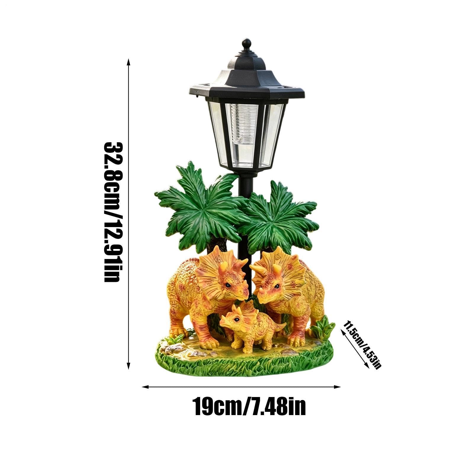 Dinosauro giardino statue resina dinosauro impermeabile solare decorazione