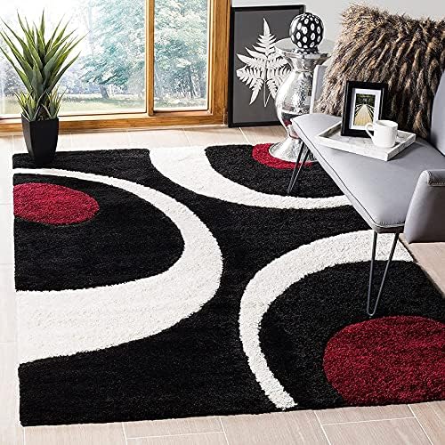 Image of Present Carpet for Room, Shaggy Rugs Fluffy Carpets, Indoor Modern Plush Area Rugs for Living Room Bedroom Kids Room, ETC Pattern 24, Size 5x8 feet