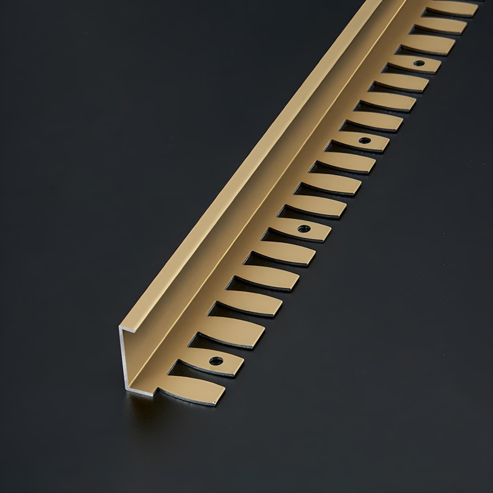 Perfil De Transición Flexible 90 Cm X 3 Piezas Protección De Borde para Moldura De Baldosas Transiciones Baldosas Y Revestimientos De Piso(Bronzegold,High:5.5mm)