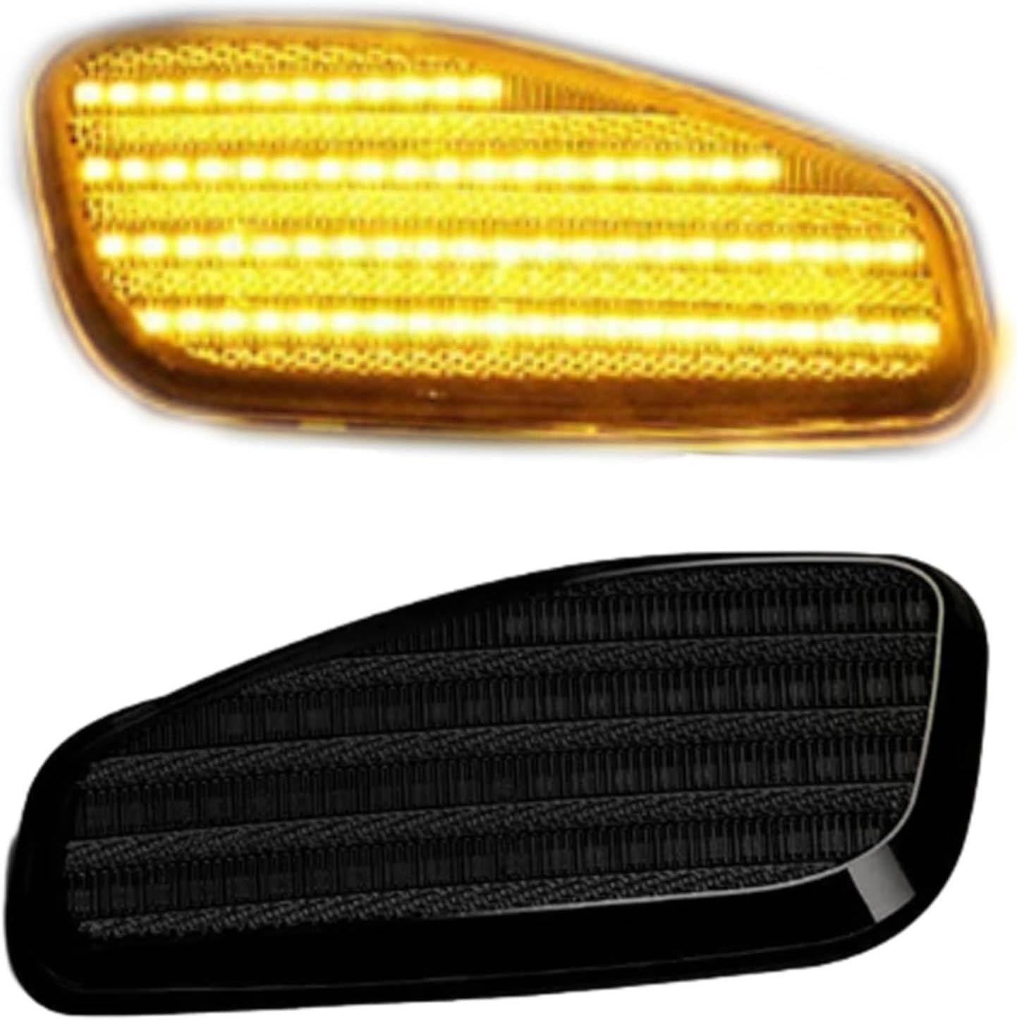 LED Amber Front Side Marker Light 2014-2021 Compatible with Jeep Renegade 68256050AA, CH2550134, 68256049AA, CH2551134, Front Fender Bumper Side Marker Lamp Amber Solid Light, Smoked Lens