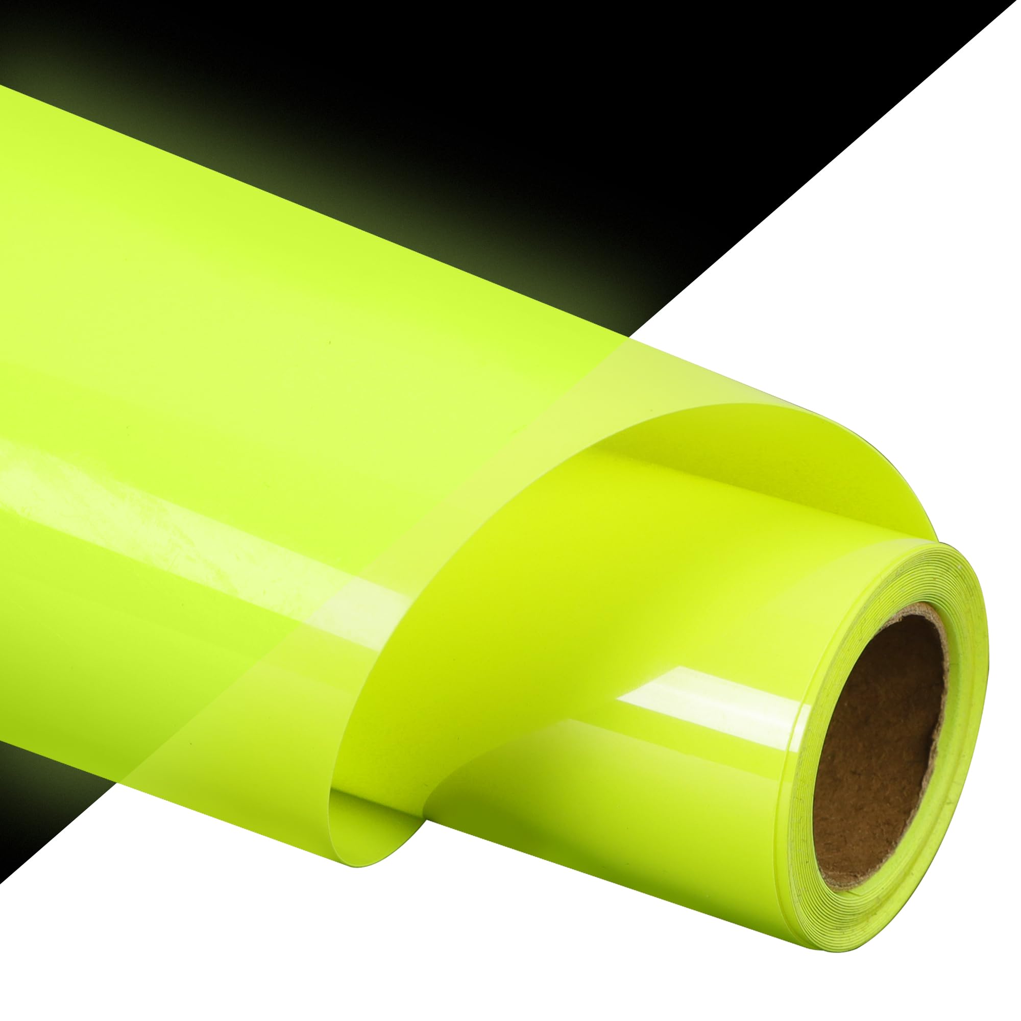 guangyintong Glow in The Dark Heat Transfer Vinyl Luminous Yellow 12" x 5ft