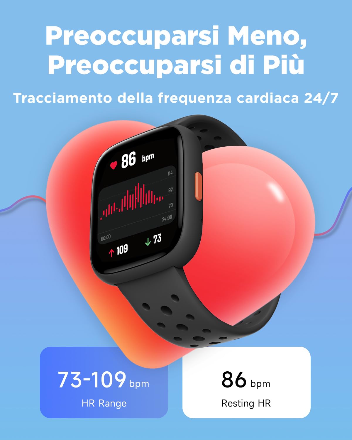 BIGGERFIVE Smartwatch Bambini Bambina Ado 5-16, 1,8" Fitness Tracker | Orologio Contapassi, Frequenza Cardiaca, Resistente all'Acqua IP68, Monitor del Sonno, Giochi Puzzle con/senza APP, Nero