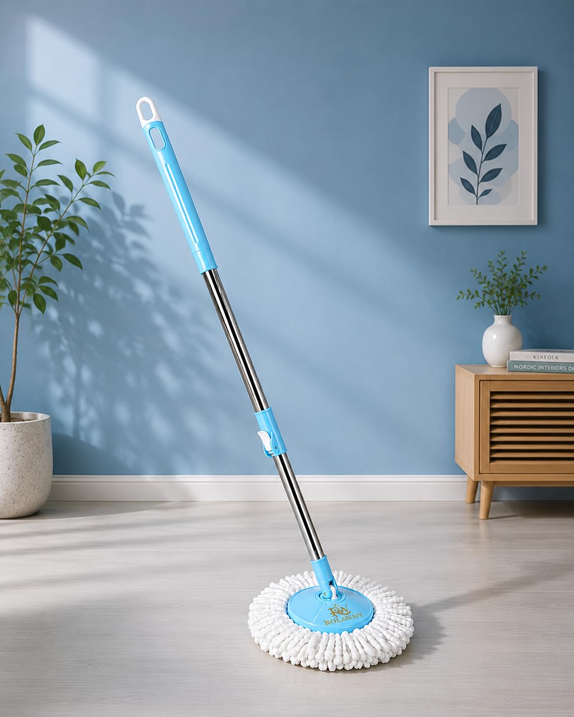 professional floor cleaning mop | 360° spin microfiber mop | stainless steel handle for home cleaning | home & office clening product | magic pocha | mopping ||