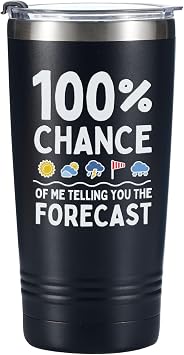 Onebttl Funny Meteorologist Gifts for Men - Me Telling You Forecast Tumbler - 20oz Weather Nerd Travel Mug