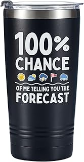 Onebttl Weather Meteorology Gifts for Weatherman, Weather Enthusiasts, Storm Tornado Chaser, Tumbler Travel Coffee Mug, Stainless Steel Insulated with Lid and Straw, 20oz/590ml - Forecast