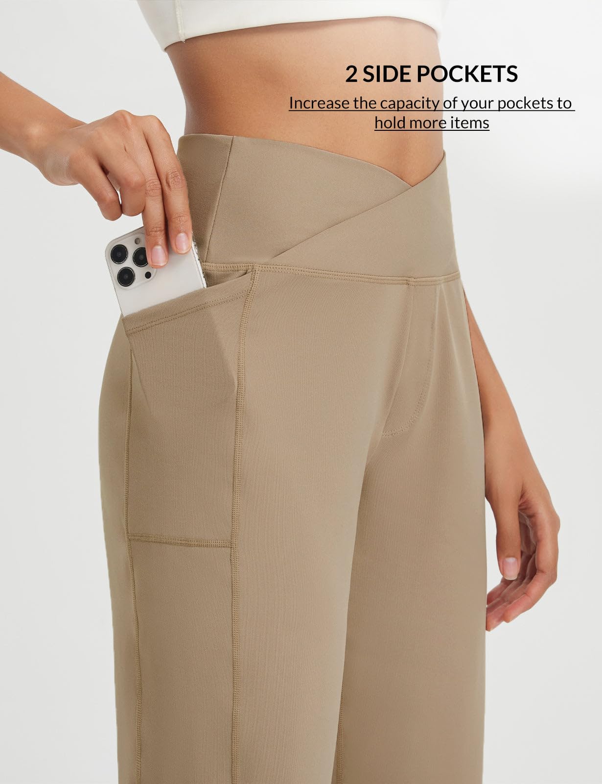 baleaf Bermudas para Mujer, Pantalones Cortos Largos de 14 Pulgadas, Longitud hasta Rodilla Gimnasio Bolsillos Yoga