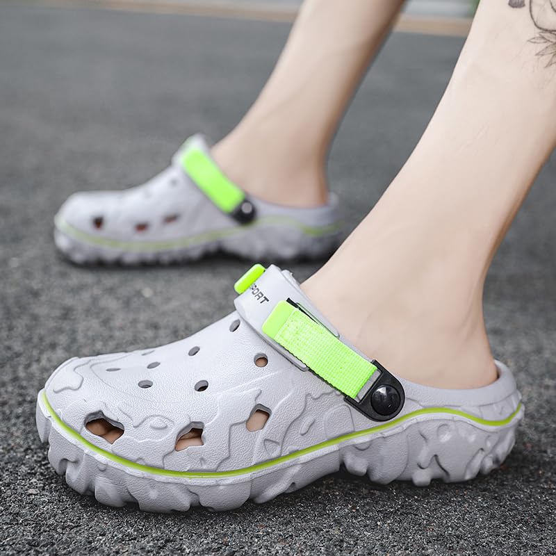 Image of Men's Clogs Garden Shoes Adult Mules Outdoor Sports Sandals Summer Water Beach Shoes Casual Slippers Lightweight Breathable Non-Slip